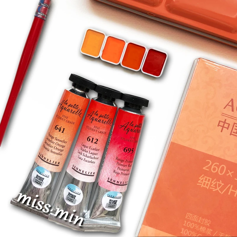 Conjunto de Arte Sennelier Aquarela Faculdade Pigmento 21ml Tintas Artesanato Suprimentos 36 Cor 4 Sennelier 36 cor aquarela faculdade aquarela pigmento