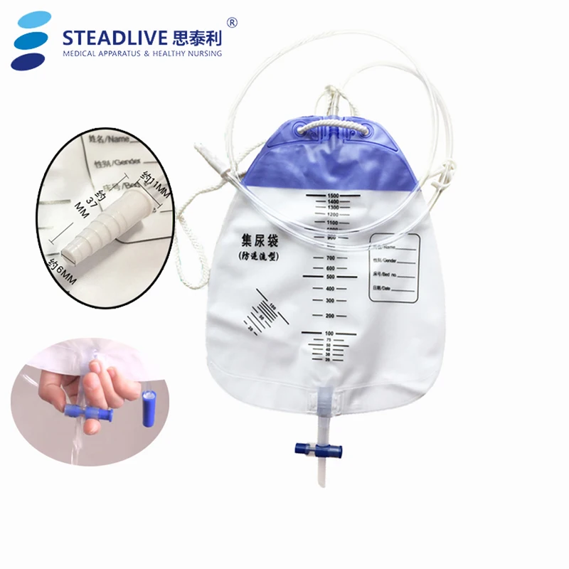 

10pcs/lot; Reusable Urine Bag, with 1500ml capacity and 1m pipe~Be Compatible & Portable Urinary incontinence bags