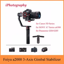 Feiyu Tech Feiyu a2000 3-Axis Gimbal Stabilizer for Canon 5D Series, for SONY A7 Series a6500, for Panasonic GH4/GH5,Dual Handle