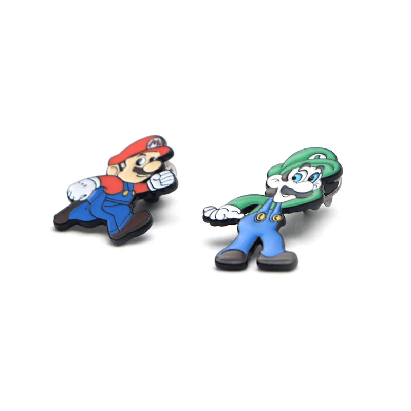 M1767 DMLSKY игры Super Mario Bros эмалированные булавки парчи для рубашки блузки ювелирные изделия аксессуары милый мультфильм значок булавки