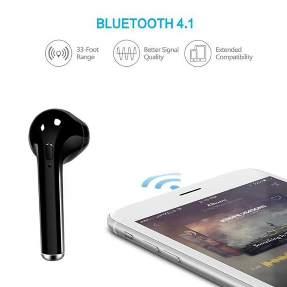 I7 i7s tws наушники с микрофоном Bluetooth беспроводные шумоподавление стерео гарнитура