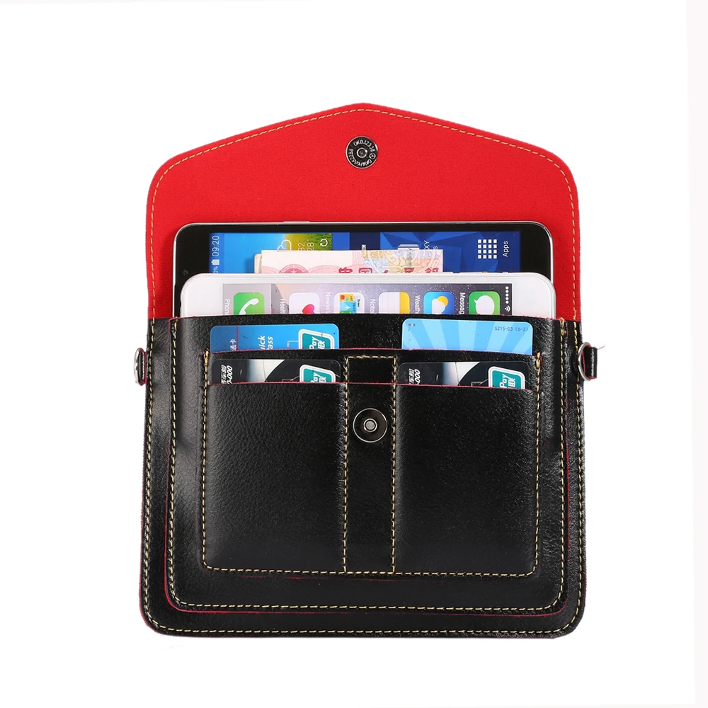 

Universal Leather Mobile Phone Bag With Shoulder Strap And Card Holder Women Wallet Pouch For iPhone,For Samsung LG XiaoMi