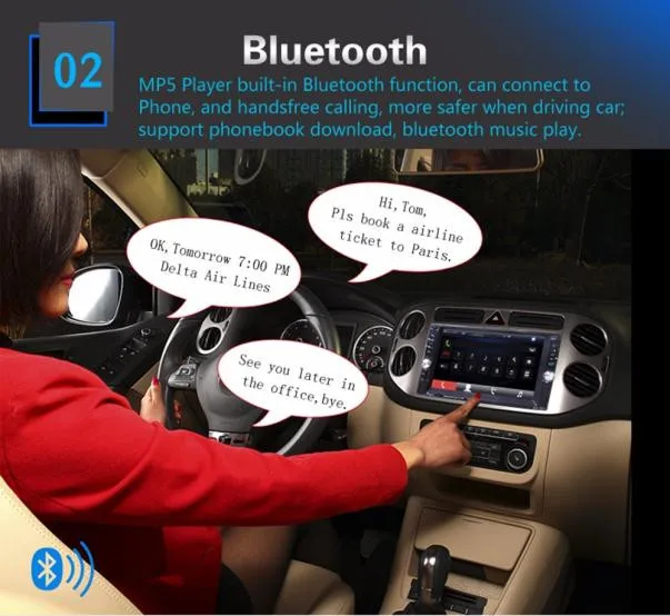 Best 6.6 Bluetooth Car Stereo Audio In-Dash Aux Input Receiver SD/USB MP5 Player 10