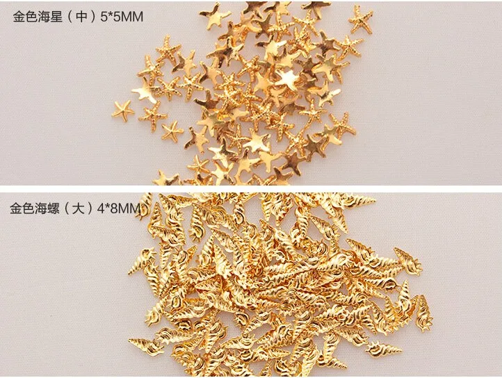 Arte do Unha Jóias de Metal Decoração da Arte para Unhas Lote Adorável Ouro Prata Rebite Concha Parafuso Prisioneiro Liga 3d 10000 Pçs - 10 10000 pçs lote adorável ouro prata rebite