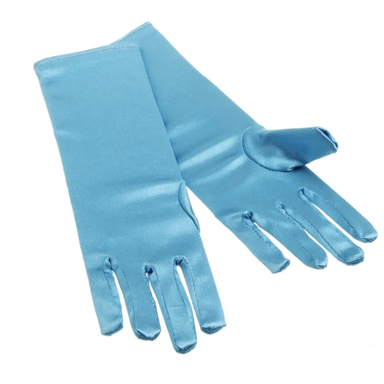 

2019 Hot Halloween Christmas Xmas Cosplay Girls Kids Blue Gloves Girl Elsa Coronation Gloves