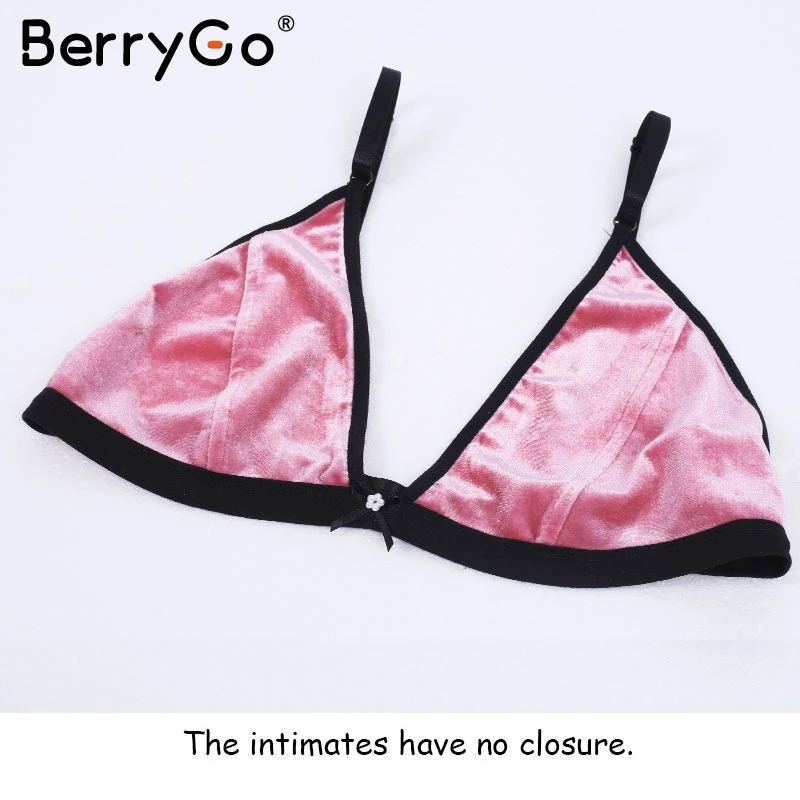 BerryGo ремень бархат нижнее бельё бюстгальтер короткие наборы для ухода за кожей