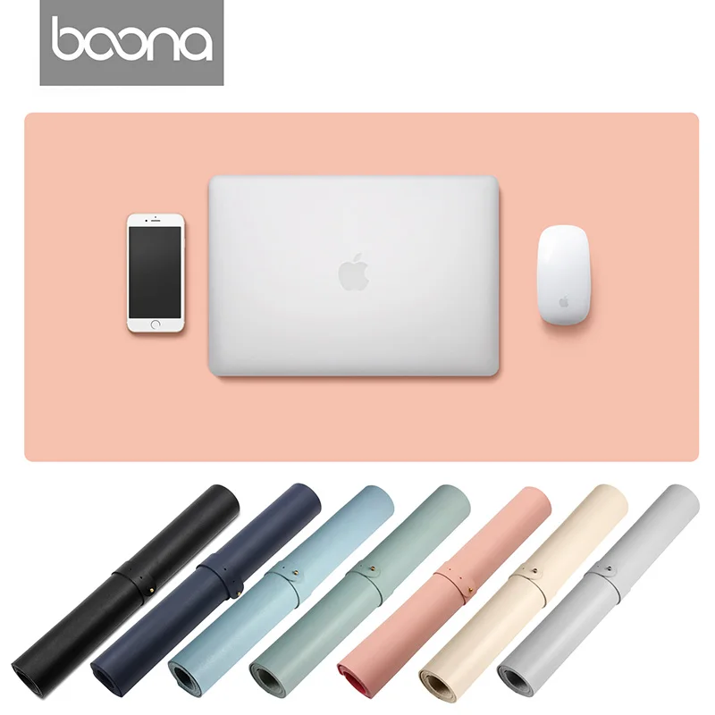 Esteira de Tabela à Prova Boona Single Sided – 70*35 Cor Sólida Não-deslizamento d’ Água Mat Mesa Gaming Laptop Keyboard & Mouse Pad pu 100*50