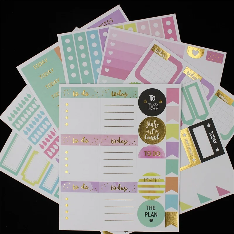 

8pc Best Day Ever Paper Stickers for Scrapbooking Happy Planner/Card Making/Journaling Project