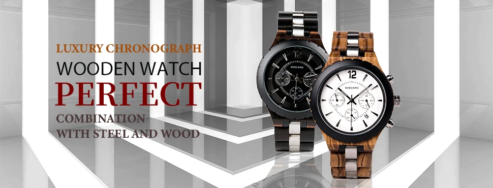 Reloj hombre BOBO BIRD мужские часы, деревянные часы ручной работы, деревянные металлические роскошные часы с хронографом, отличный подарок, C-S08