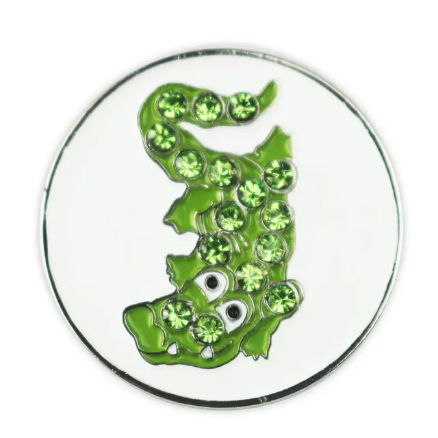 5sets Crystal Glitzy Bling Golf Ball Markers with Golf Hat Clips, Golf