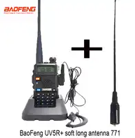 Portable Radio Baofeng UV-5R two way radio Walkie Talkie Dual band uv 5r with Dual Wide Band SMA-F Female Soft Antenna 771