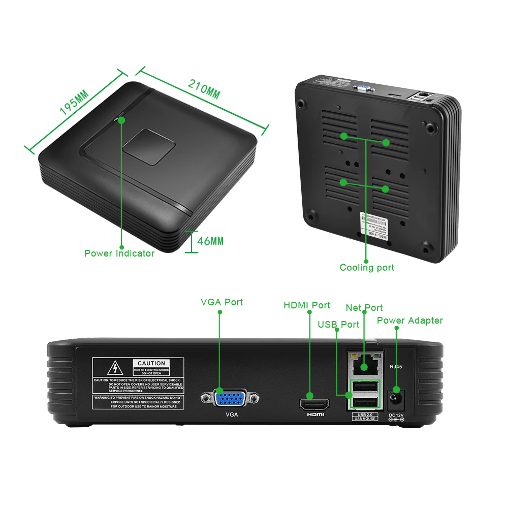 Hamrolte CCTV NVR 4CH 5MP/8CH 4MP/16CH 5MP мини Onvif сетевой видеорегистратор оповещение электронной почты IE Cloud Max 4K видео выход H.265