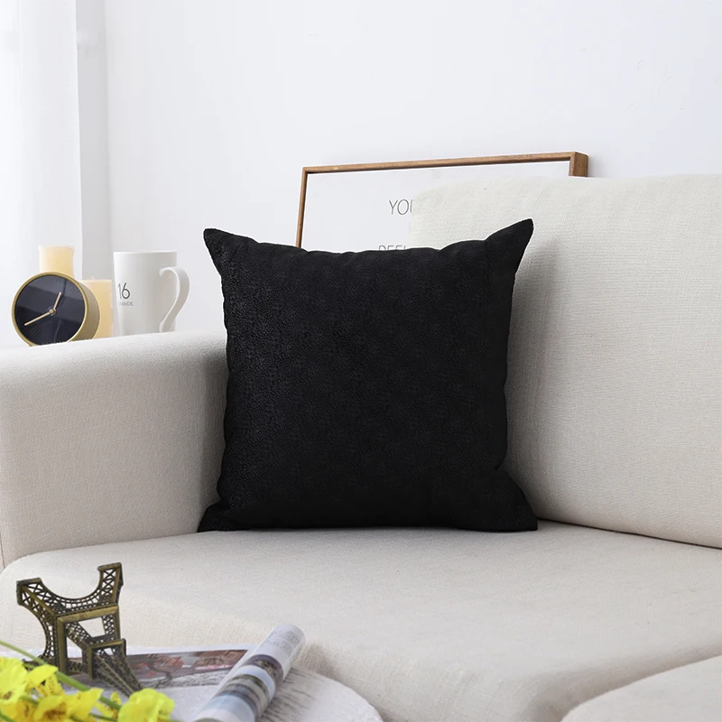 

Black Pillow For Sofa Decorative Pillow Cover 45*45 Blue Throw Pillow Covers Home Decor For Living Room Funda Cojin Solid Color
