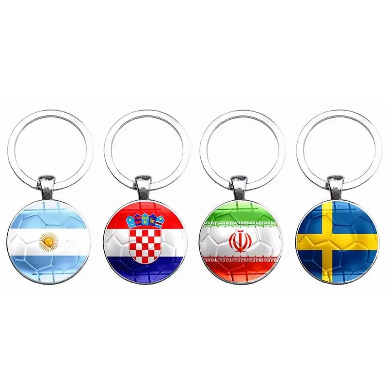 

2018 New World Country Flag Football Keychain Country Soccer Club Fans Keyring Key Chains Souvenir Bag Pendant Accessories Gifts