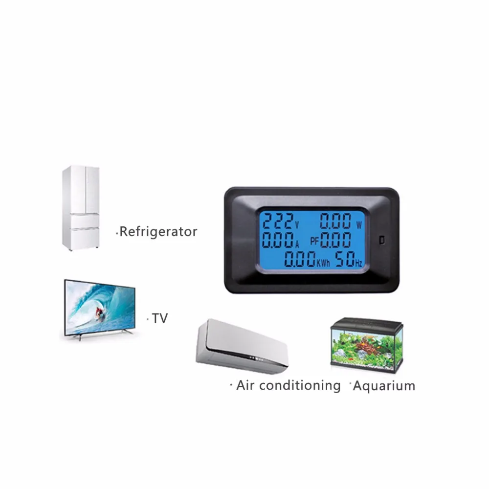 20A AC LCD Digital Volt Watt Power Voltage Meter Monitor KWh Voltmeter Ammeter a 