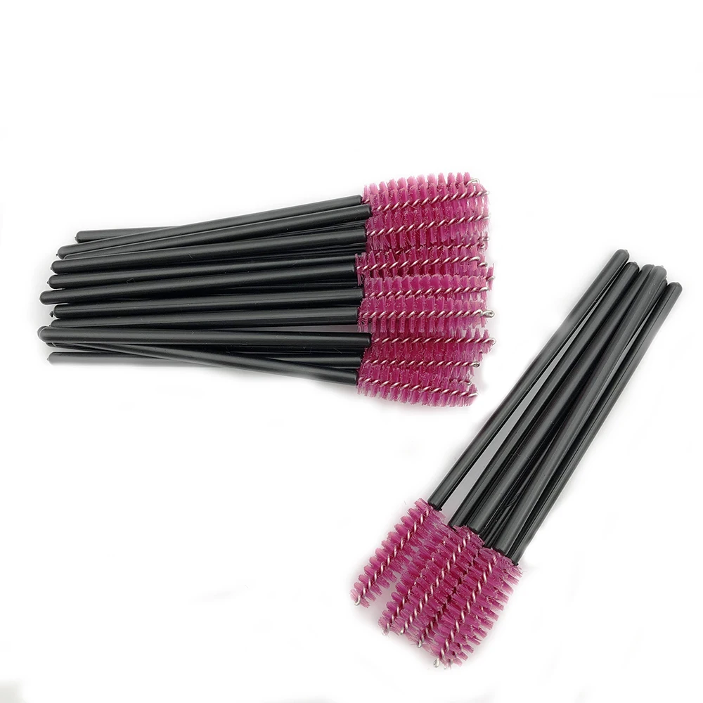 

mikiwi 50pcs High quantity Makeup Eyelash Brush Eye Lashes Extension Tool Brush For eyelash extension New Arrival 15 colors