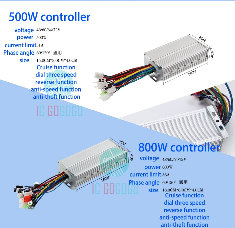 EBike EV контроллер электрического транспортного средства 60 в 72 в 84 в 450 Вт 500 Вт 600 Вт 800 Вт 1000 Вт 1200 Вт бесщеточный мотор трицикл умный двойной режим зал