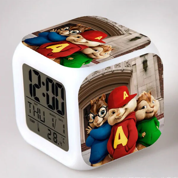 Alvin and the Chipmunks Luminous Alarm Clocks Movie Cartoon The Road
