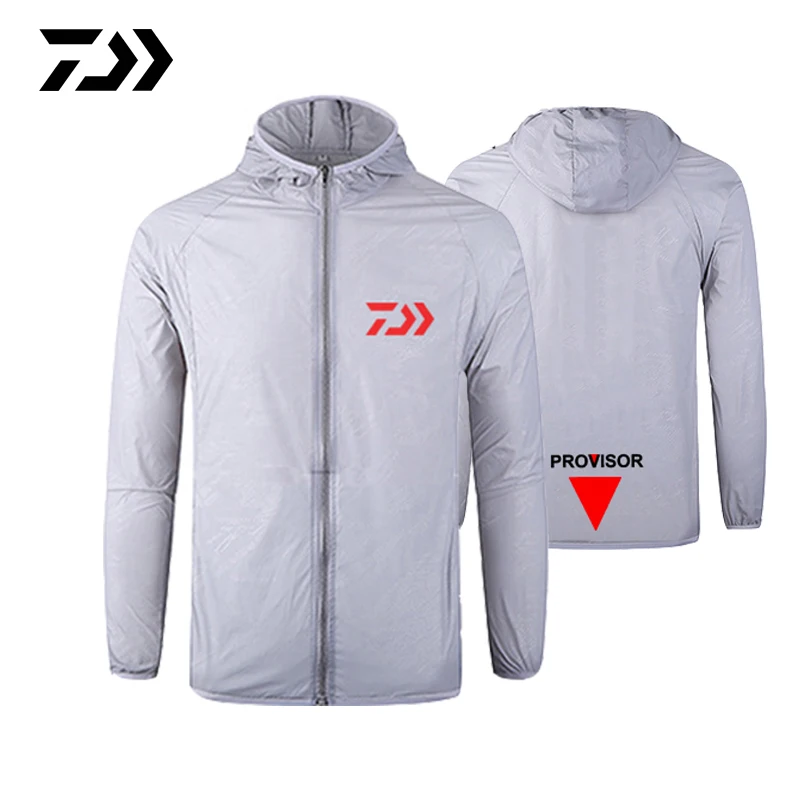 

Daiwa Spring Summer Fishing Jacket Thin Breathable Sun Protection Fishing Hooded Quick Dry Men Anti-Mosquito Fishing Jackets