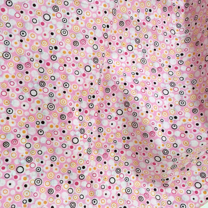 

1 piece 150*50cm 100% Cotton Colorful Dots Pink Fabric, Floral Cotton Textile Tilda Plain Cloth Patchwork Quilting Tissue PB214