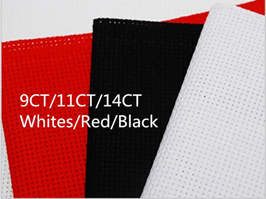 Canvas 150X100cm Factory Shop Whites or Red or Black Aida Cloth Best choice 9CT OR 11CT OR 14CT