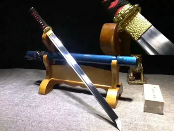 

Straight Ninja Sword Katana Sword 1095 High Carbon Steel Handmade Sharp For Battle Home Decoration Gift Knife Swords