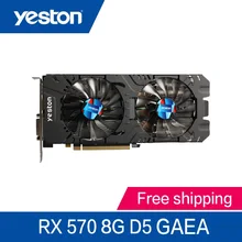 Yeston Radeon RX570 8 ГБ GDDR5 PCI Express x16 3,0 видеоигровая видеокарта внешняя видеокарта для рабочего стола