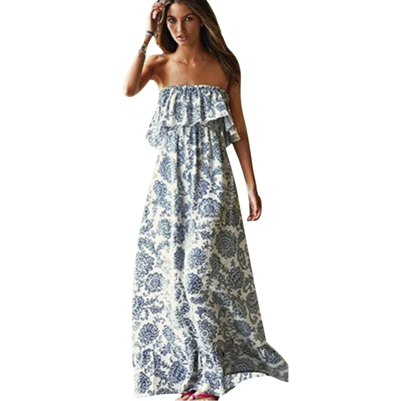 2017 Summer Boho Style Long font b Dress b font font b Women b font Off
