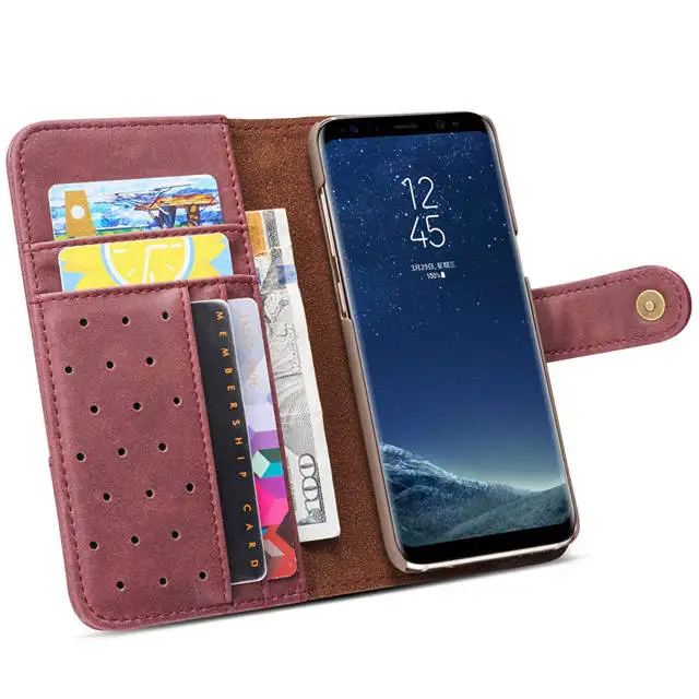 Роскошный Магнитный чехол для Samsung Galaxy s8 плюс s8+ из искусственной кожи чехол-портмоне с отделением для карт Бизнес кожаный чехол-книжка с Стенд кожаный чехол для телефона Прямая поставка