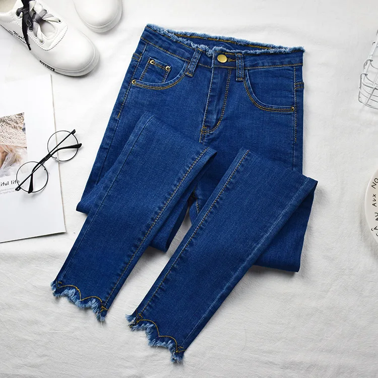 New Fashion Skinny Denim Pencil Jeans Woman Elastic High Waist Trousers Black Blue Stretch Plus Size Washed Jeans Female New Fashion Skinny Denim Pencil Jeans Woman Elastic High Waist Trousers Black Blue Stretch Plus Size Washed Jeans Female