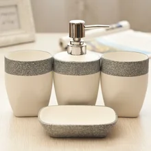 Простой керамический набор для мытья ванной комнаты из четырех предметов, набор для косметики lo861050