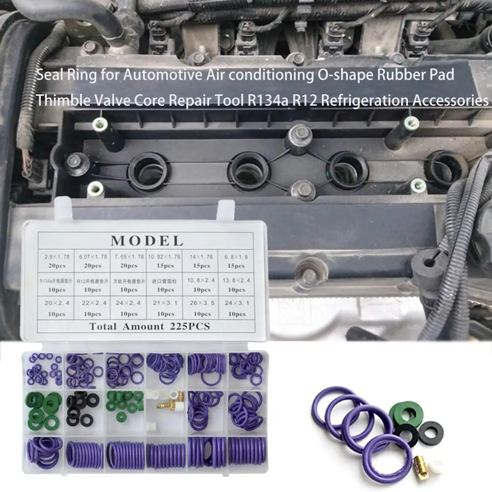 Уплотнительное кольцо для автомобильного кондиционера O-Форма резиновый прокладка Thimble клапан основной инструмент для ремонта R134a R12