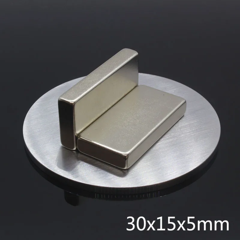 

2pcs N35 Rectangular magnet f 30x15x5 mm Super Strong Neodymium magnet 30*15*5 mm NdFeB magnet powerful magnetic magnets