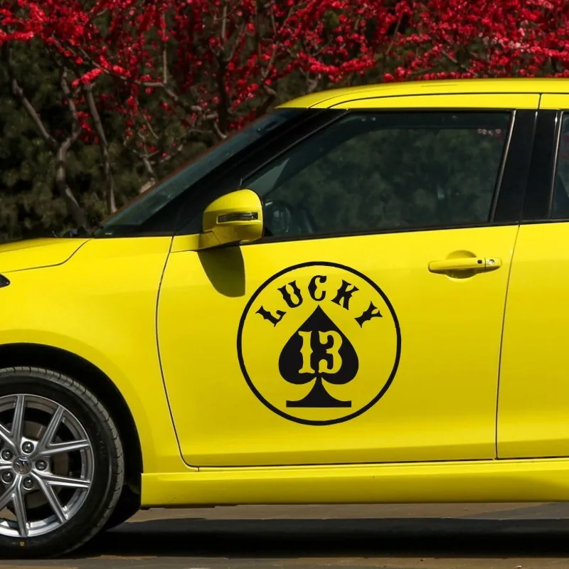Cunymacos LUCKY 13 Spades Наклейка На Автомобиль Забавная наклейка на мотоцикл декоративные