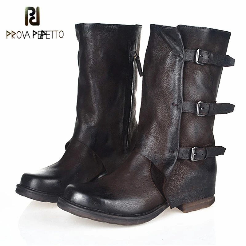 Ceinture Motrocycle Chaussures Carré Bout Coffee côté Neutre Bottes wine En Perfetto À Vieux Boucle Véritable Red Mi Prova Femme Glissière Moutons black Cuir Faire 8wXPNn0Ok