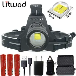 Litwod Z202808 CREE XHP70 чип высокой мощности светодиодный фары Мощность ful фара мощность ful фара фонарик коробка