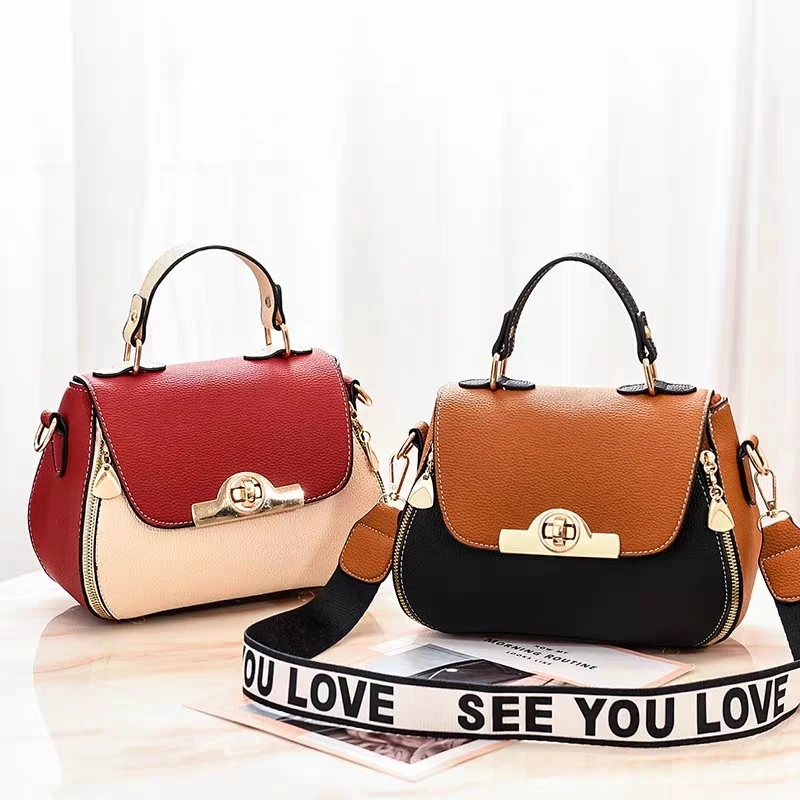 

JUILE fashion brand Women Messenger Bags quality leather contrast color design ladies shoulder bag handbag youth Girl coin purse