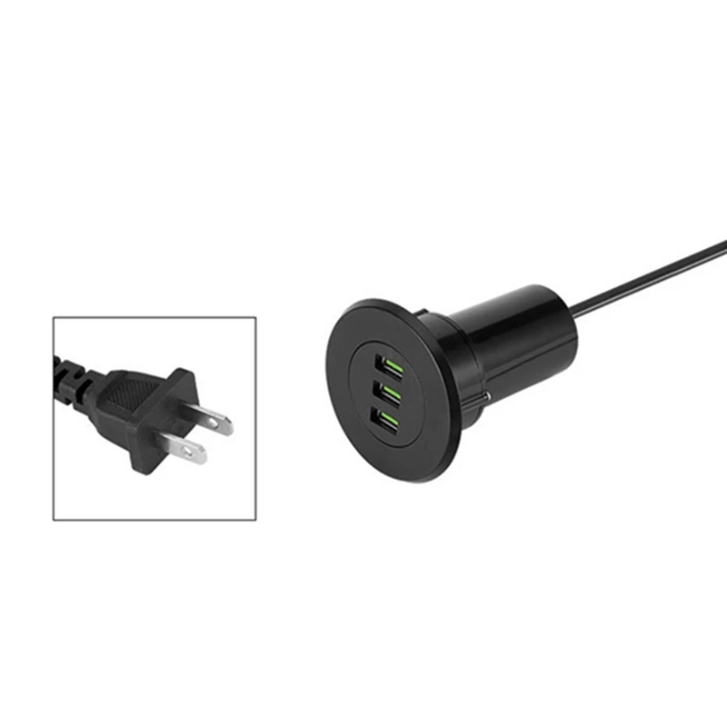 Оригинальное зарядное устройство Bakeey 3 USB 5V 3.1A с отверстием для рабочего стола, умная зарядная станция с вилкой США для samsung Xiaomi i-Phone