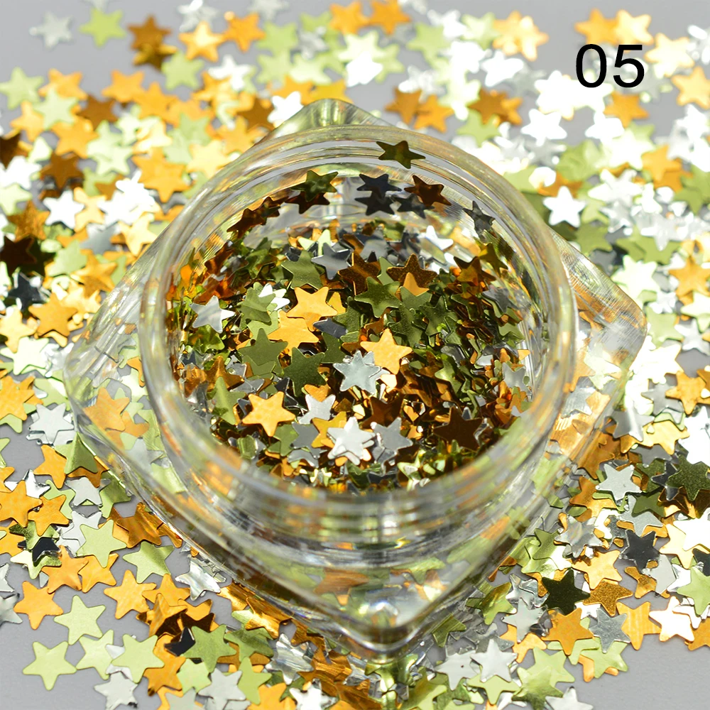 Nail Flakes Glitter Star 5