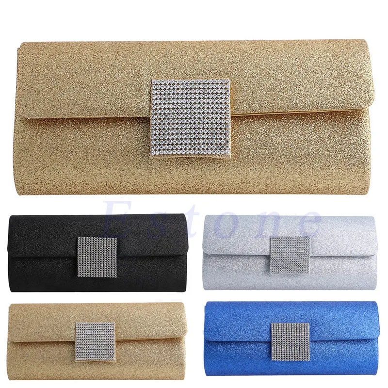 

New 1Pc Shimmering Diamante Crystal Bridal Wedding Prom Women's Bag Evening Clutch Purse