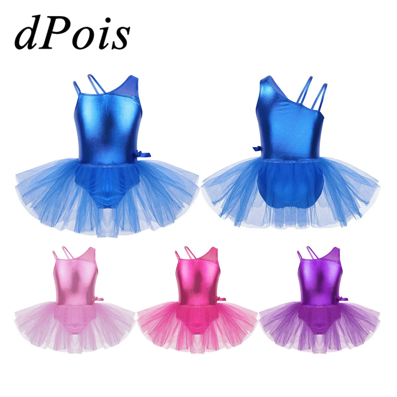 

Kids Girls Gym Bowknot Ballet Dance Tutu Dress Sequins Shiny Gymnastics Leotards Ballerina Costume Princess Party Dance Skirt