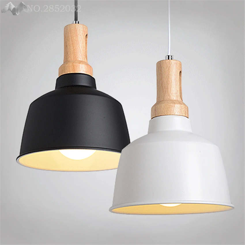

LFH America modern iron pendant lamp black and white lampshape pendant light for dining roon living room decor Lighting Fixture