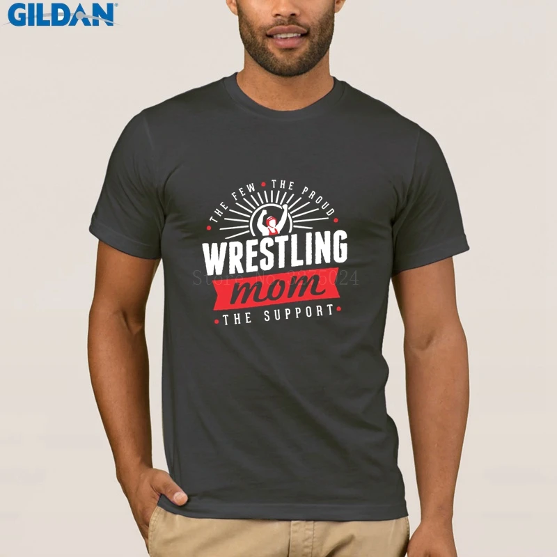 Gildan الطابع العادي المصارعة تي شيرت الرجال المصارعة رجل قمزة قميص المضادة للتجاعيد أصيلة الرجال القميص سليم مجنون