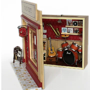 Горячая рок-время Миниатюрная модель Кукольный домик 3D сборные игрушки с Funitures строительные наборы для детей или взрослых творческие подарки