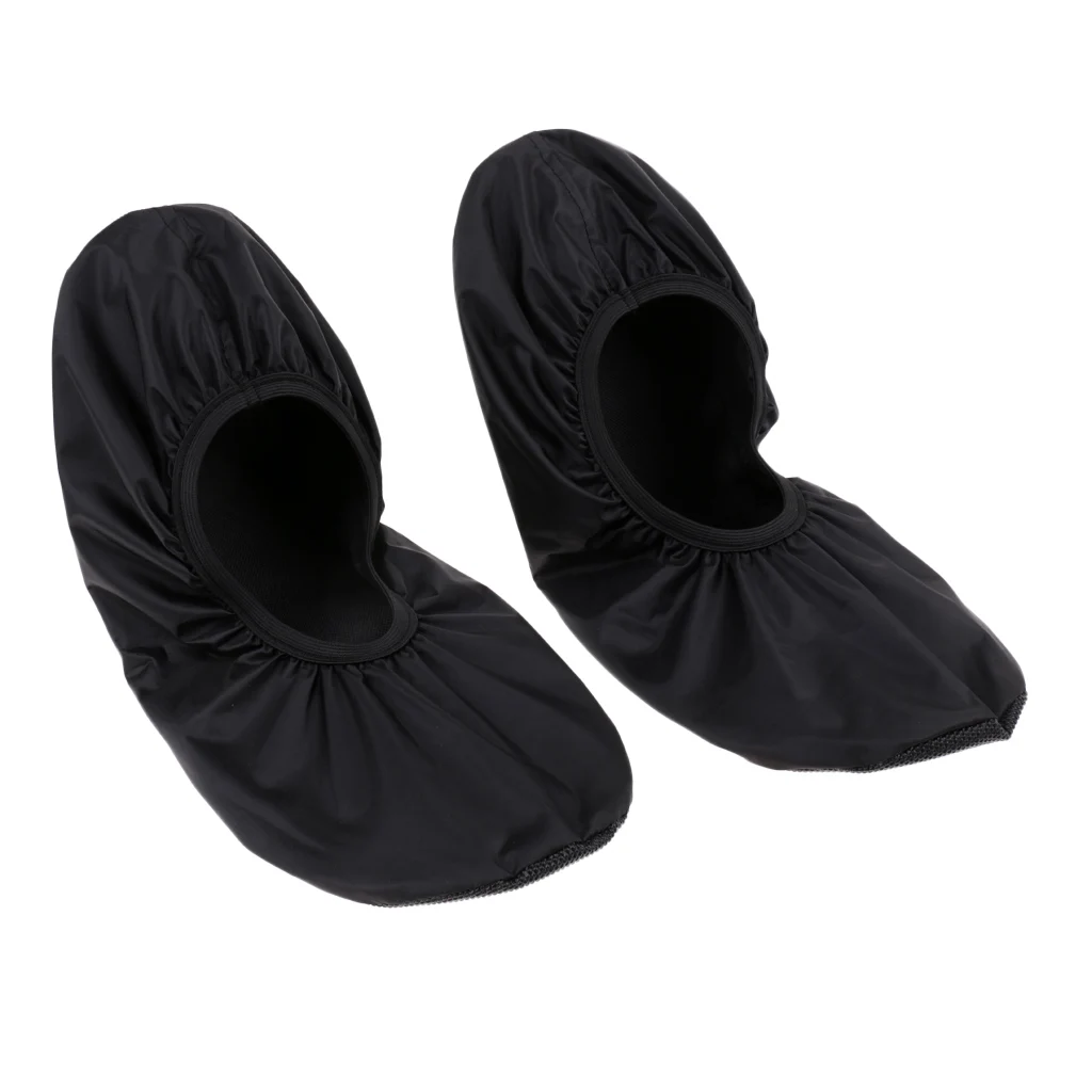 2 Pair Durable Bowling Shoe Covers Non Skid Shoe Shield - Black (XL) Waterproof Bowling Shoe Covers 