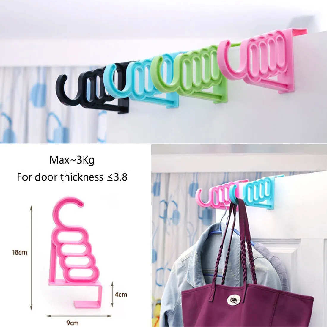 Топ продаж АБС пластик карамельный цвет Многофункциональный прочный ванная комната кухня крюк для подвески двери сумка для полотенца, одежды