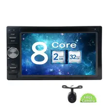 2 din Wifi Mirrorlink Android 7.1 Car Audio Stereo in Dash Car DVD Player HD Video Unit with GPS Navigation Free Back Camera