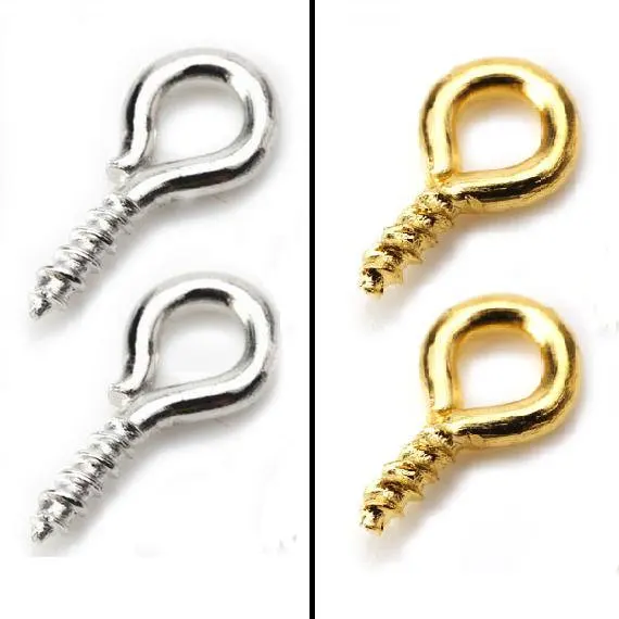 

4000pcs mix color Screw Eye Pin Bail metal Findngs Resin Pendant Picture Frame Wall Hook Home Decor Art Craft supplies