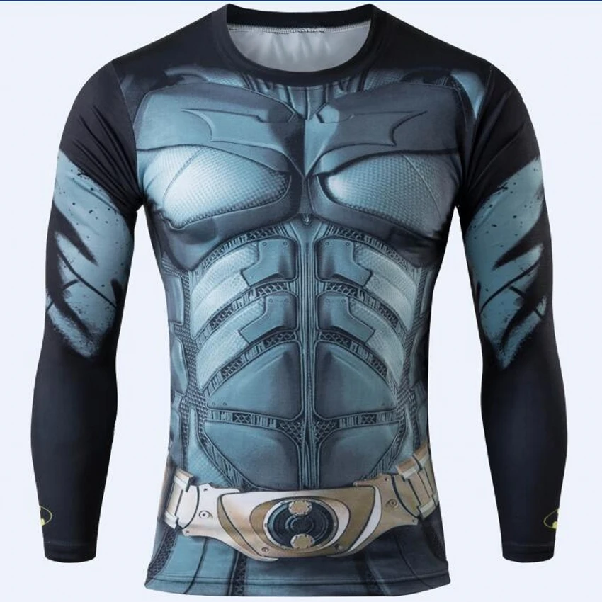 

2016 Marvel comics superhero hulk avengers 3 d captain America ten best clothing compressed t-shirts men