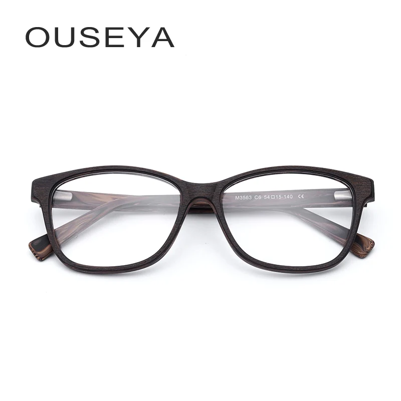 Ацетат очки рамки для Для мужчин Винтаж прозрачный древесины оптический Ясно Ретро Мода Armacao De очки для человека # M3563